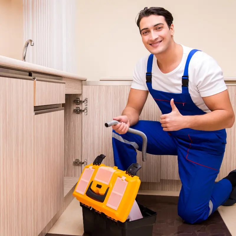 Plumber giving a thumbs up